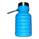 Blue Silicone Foldable Water Bottles