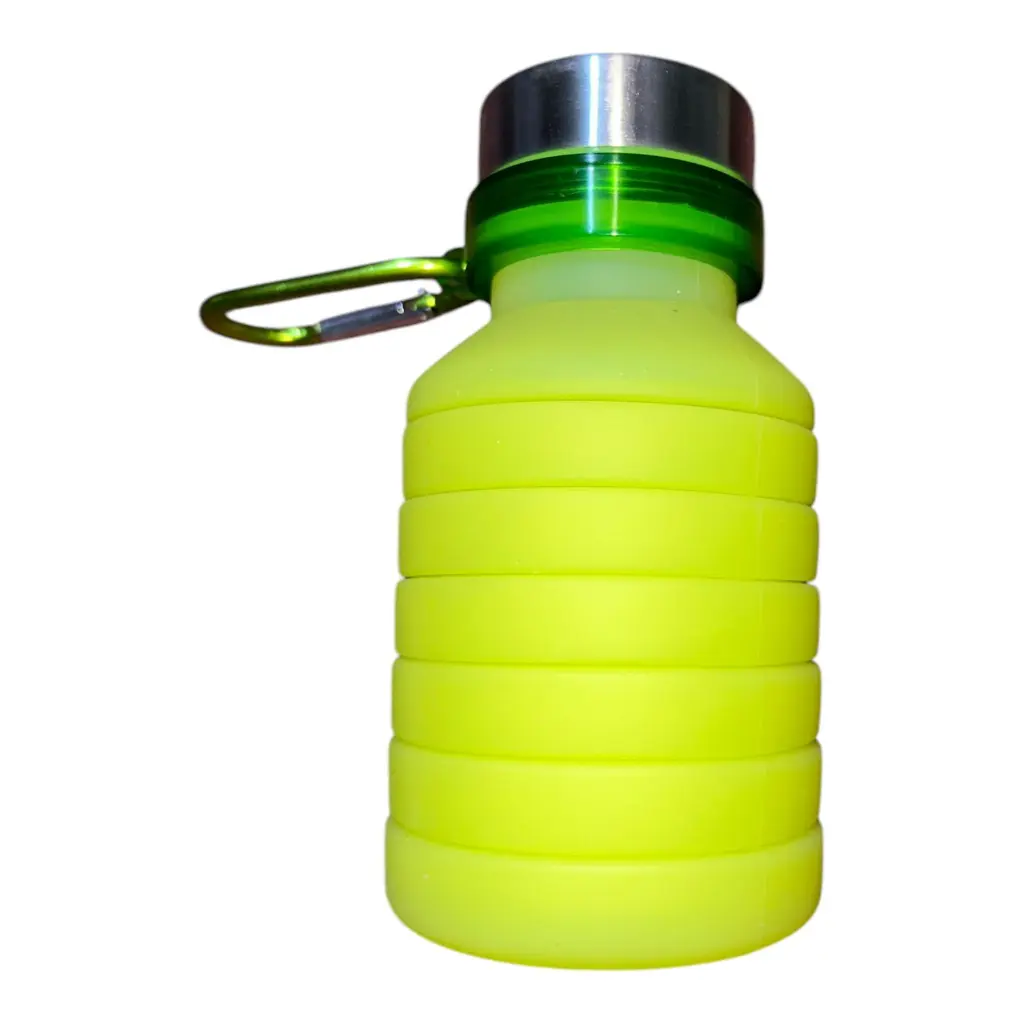 Yellow Silicone Foldable Water Bottles