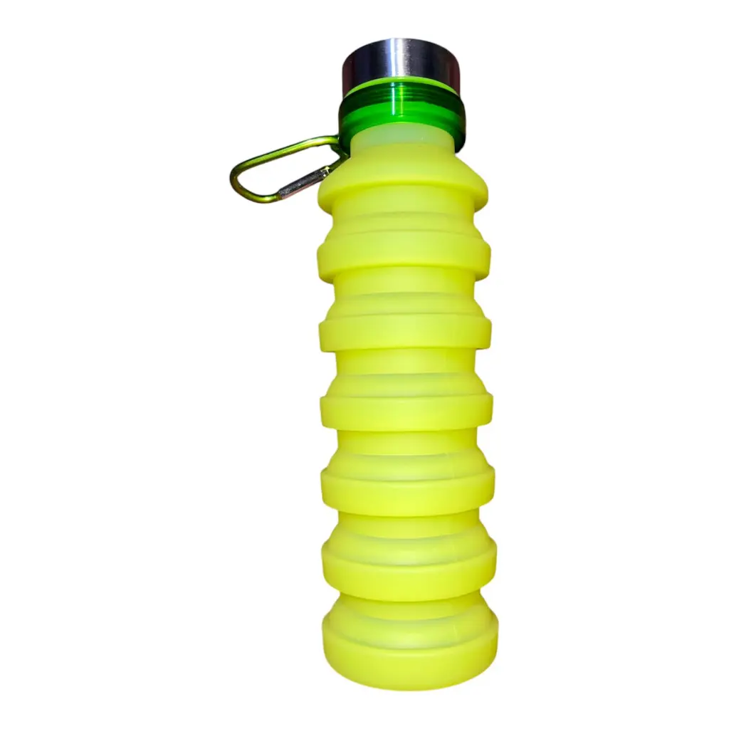 Yellow Silicone Foldable Water Bottles 2